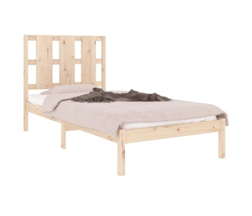 Estructura de cama madera maciza 90x190 cm