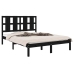 Estructura de cama madera maciza negra 120x190 cm