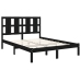 Estructura de cama madera maciza negra 120x190 cm