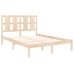 Estructura de cama de matrimonio madera maciza 135x190 cm