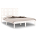 Estructura de cama sin colchón madera de pino blanca 140x190 cm