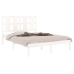 Estructura de cama sin colchón madera de pino blanca 140x190 cm
