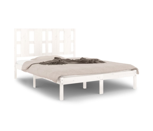 vidaXL Estructura de cama madera maciza de pino blanca 120x200 cm