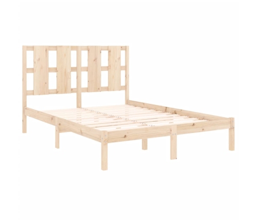 Estructura de cama sin colchón madera de pino blanca 140x200 cm