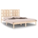 Estructura de cama madera maciza 150x200 cm