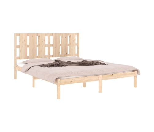 Estructura de cama madera maciza 150x200 cm