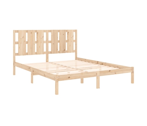 Estructura de cama madera maciza 150x200 cm