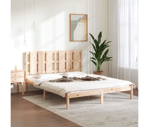 Estructura de cama madera maciza 150x200 cm