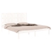 Estructura de cama madera maciza blanca King Size 150x200 cm