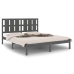 Estructura de cama madera maciza gris King Size 150x200 cm