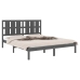 Estructura de cama madera maciza gris King Size 150x200 cm