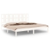 Estructura de cama madera maciza blanco Supe King 180x200 cm