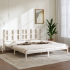 Estructura de cama madera maciza blanco Supe King 180x200 cm