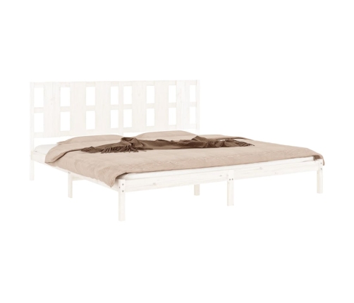 Estructura de cama sin colchón madera maciza blanca 200x200 cm