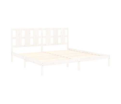 Estructura de cama sin colchón madera maciza blanca 200x200 cm