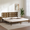 Estructura de cama madera maciza de pino marrón miel 200x200 cm