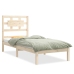 Estructura de cama madera maciza 75x190 cm