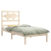 Estructura de cama madera maciza 75x190 cm