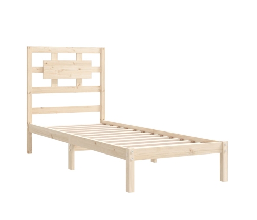 Estructura de cama madera maciza 75x190 cm