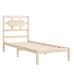 Estructura de cama madera maciza 75x190 cm