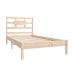 Estructura de cama madera maciza 90x190 cm