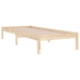 Estructura de cama madera maciza 90x190 cm