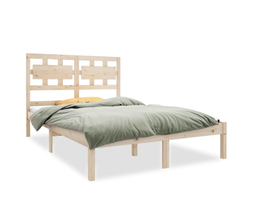 Estructura de cama madera maciza 120x190 cm