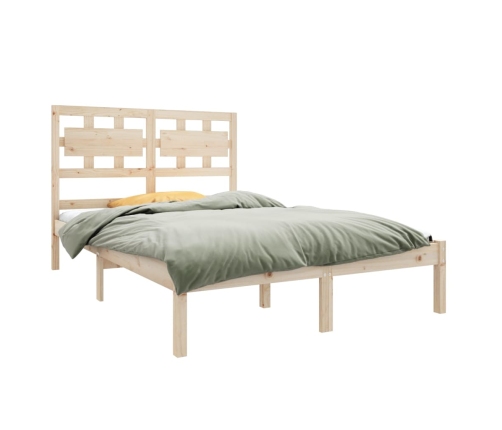 Estructura de cama madera maciza 120x190 cm