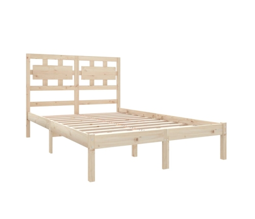 Estructura de cama madera maciza 120x190 cm