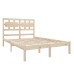 Estructura de cama de matrimonio madera maciza 135x190 cm