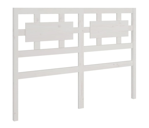 Estructura de cama de madera maciza blanca 135x190 cm