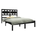 Estructura de cama de madera maciza negra 140x190 cm