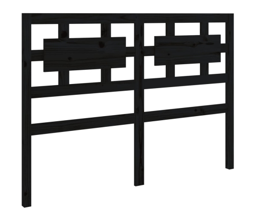 Estructura de cama de madera maciza negra 140x190 cm