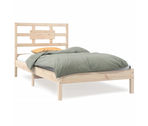 Estructura de cama madera maciza de pino 90x200 cm