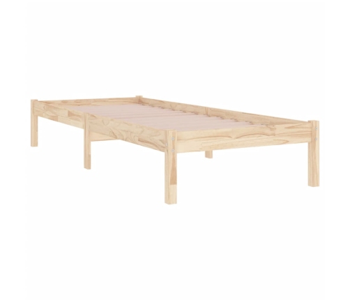 Estructura de cama madera maciza de pino 90x200 cm