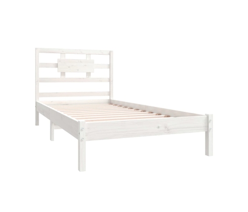 Estructura de cama madera maciza de pino blanca 90x200 cm