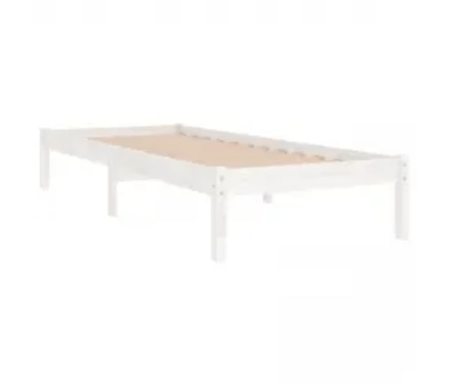 Estructura de cama madera maciza de pino blanca 90x200 cm