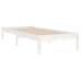 Estructura de cama madera maciza de pino blanca 90x200 cm