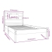 Estructura de cama madera maciza de pino blanca 90x200 cm