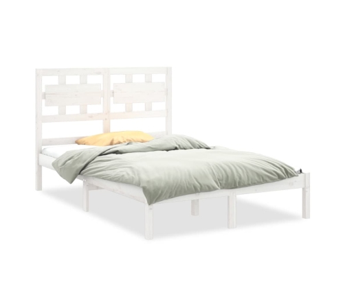 Estructura de cama madera maciza de pino blanca 120x200 cm