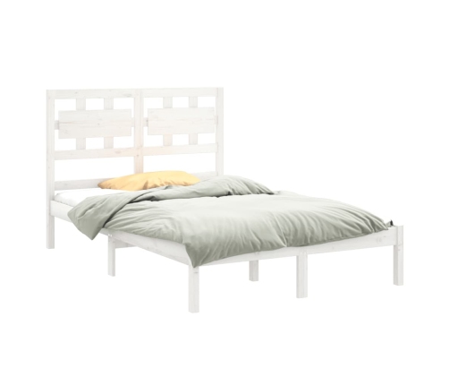 Estructura de cama madera maciza de pino blanca 120x200 cm