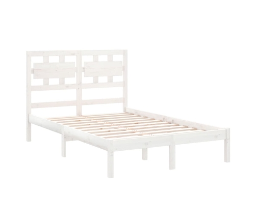 Estructura de cama madera maciza de pino blanca 120x200 cm