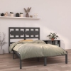 Estructura de cama madera maciza de pino gris 120x200 cm