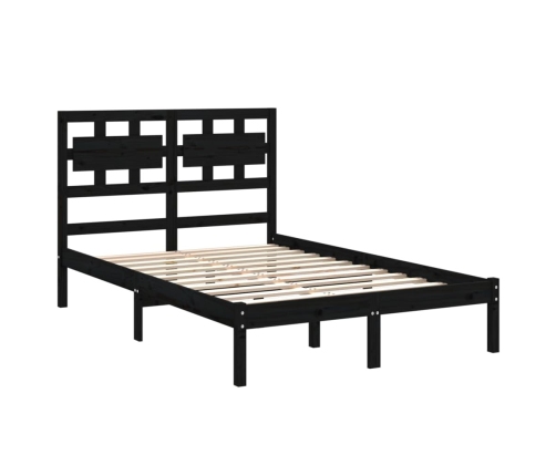 Estructura de cama madera maciza de pino negro 120x200 cm