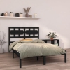 Estructura de cama madera maciza de pino negro 120x200 cm