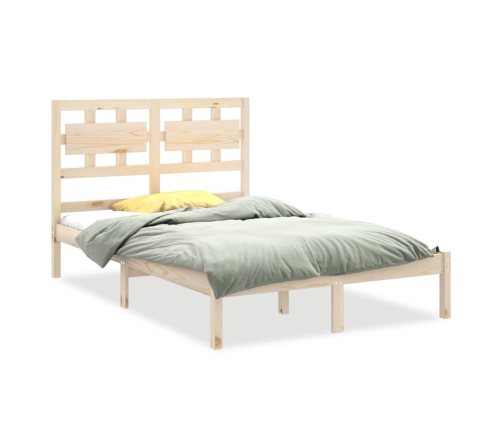 Estructura de cama madera maciza 140x200 cm