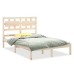 Estructura de cama madera maciza 140x200 cm