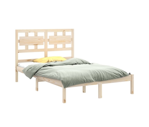 Estructura de cama madera maciza 140x200 cm