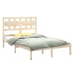 Estructura de cama madera maciza 140x200 cm