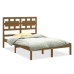 vidaXL Estructura de cama madera maciza King marrón miel 150x200 cm